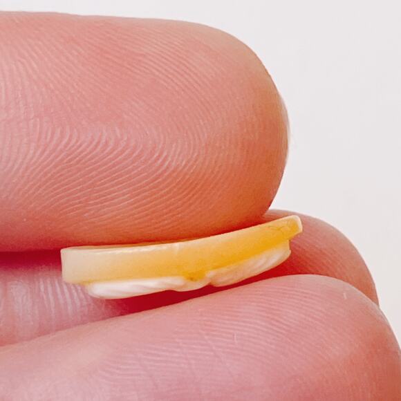 VTG 30s - 40s Shell Cameo Cabochon Hand Carved Portrait Jewelry Making Component - Picture 8 of 11